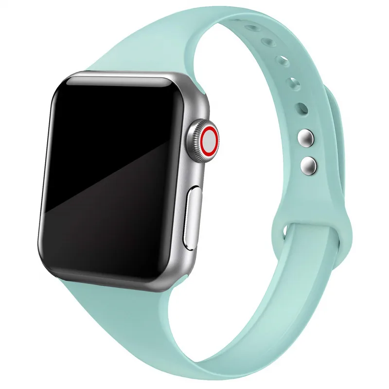 amber green 9 Ремешок для apple watch, ремешок для apple watch 5, 4, 3, 2, iWatch, ремешок 42 мм, correa, 38 мм, 44 мм, 40 мм, силиконовый браслет pulseira, ремешок для часов - Цвет ремешка: amber green 9