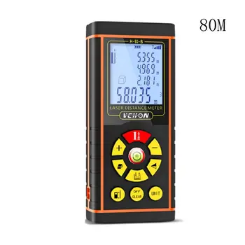 

40/60/80/100m Handheld Infrared Ray Distance Meter 360°Level Bubble Area Measure Y98E