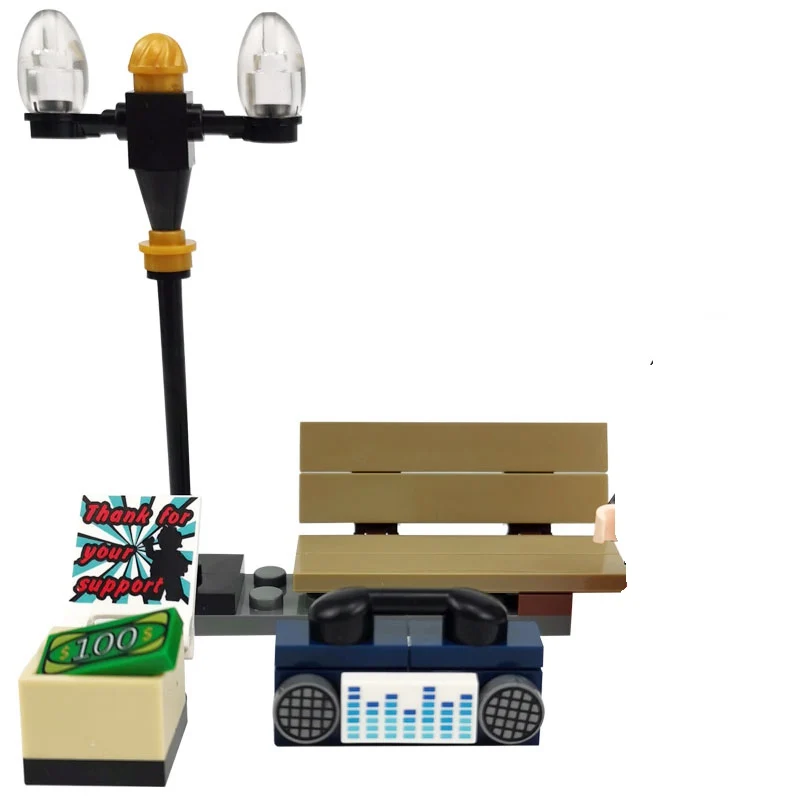 

City Blocks MOC Bricks Singer Show with Figure Set Building Blocks Toys for Children Assemble Block City DIY Parts Learning Gift