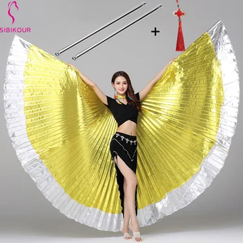 

13 Colors Belly Dance Isis Wings Belly Dance Accessory Bollywood Oriental Egypt Egyptian Wings Costume With Sticks Adult Kids