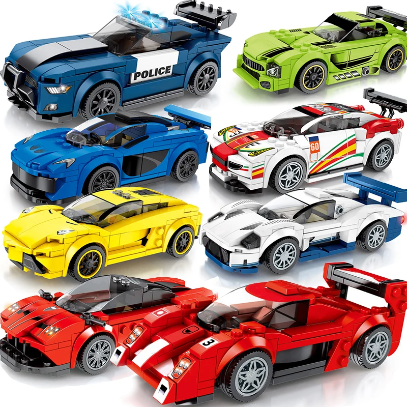 Speed Champions Brinquedos Technic City транспортные средства супер гонщики спортивный гоночный