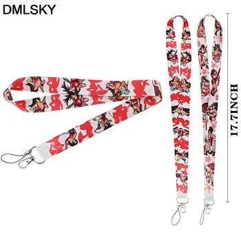 

24pcs/lot DMLSKY Sexy woman Lanyard keychains Badge ID Lanyards Mobile Phone Rope key Lanyard Neck Straps Accessories M4194