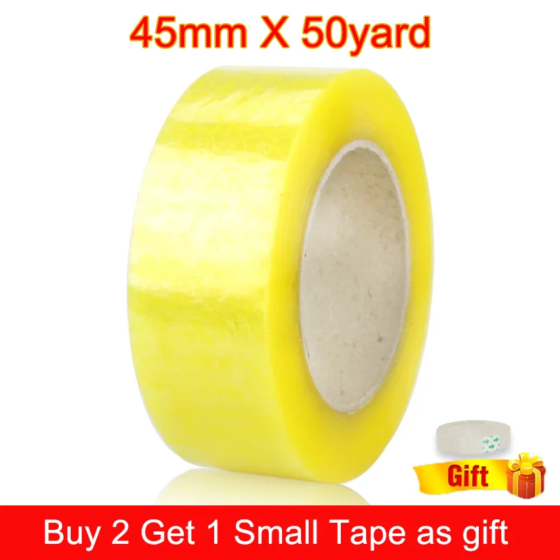 Parcel Box Adhesive Transparent  Packaging Shipping Carton Sealing Sticky Adhesive Tape Rolls Home Office School Stationery