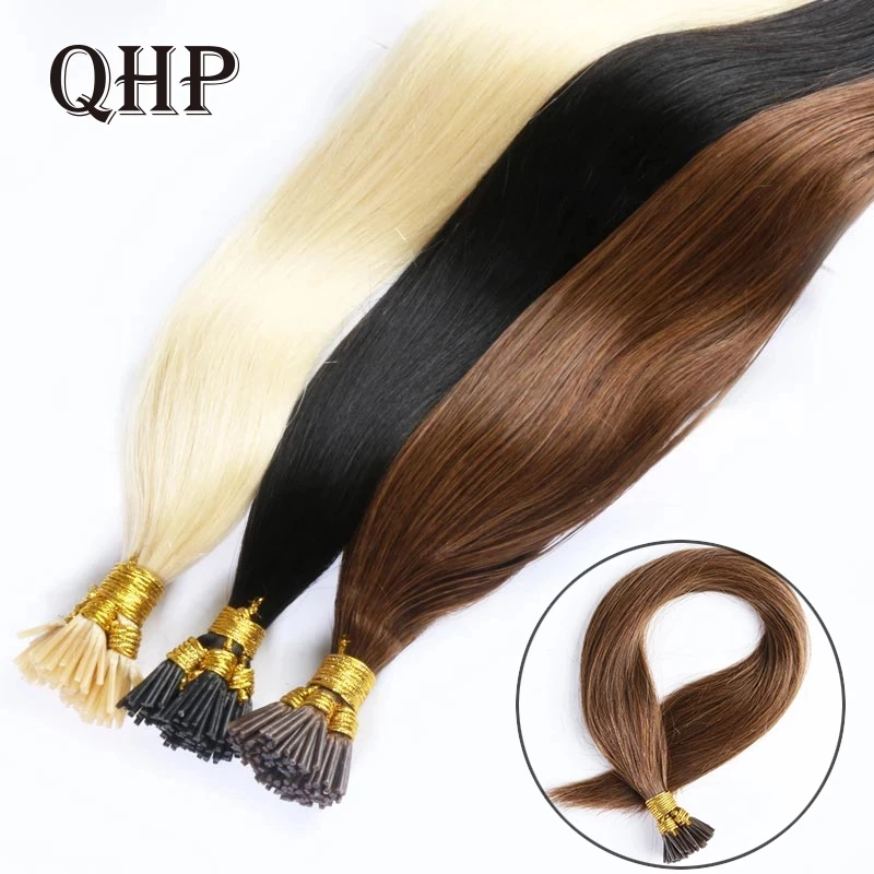 Bajo costo QHP pelo recto máquina Remy extensiones de cabello 50 unids/set queratina recta inclino el cabello humano 6n95BdjMaQb Bajo costo QHP pelo recto máquina Remy extensiones de cabello 50 unids/set queratina recta inclino el cabello humano 6n95BdjMaQb
