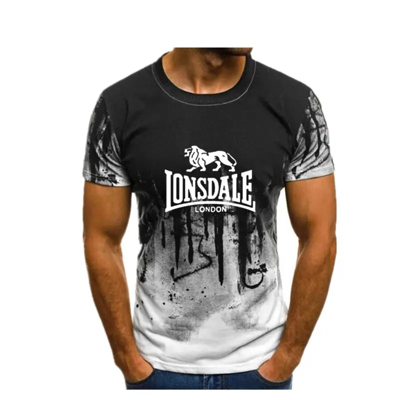 

2020 summer new T-shirt Top 3D printing funny T-shirt short-sleeved T-shirt men's fashion brand Lonsdale printed men's T-shirt