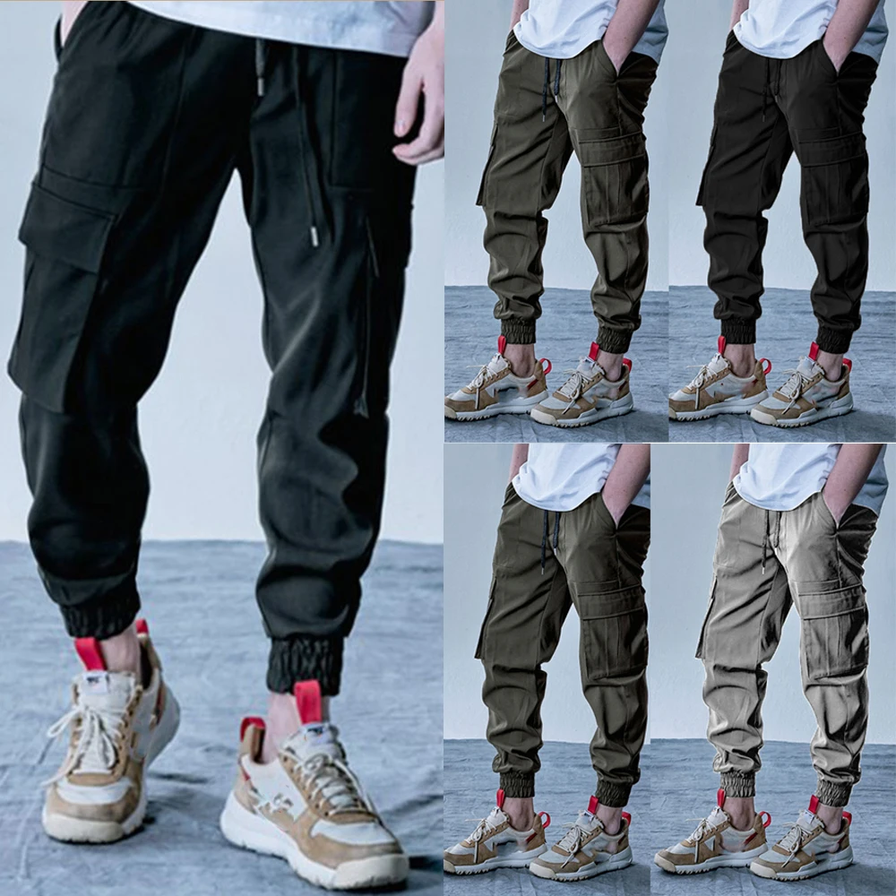 Мужские тактические брюки карго модные повседневные спортивные Харадзюку джоггеры шаровары хип хоп спортивные брюки Горячая Распродажа