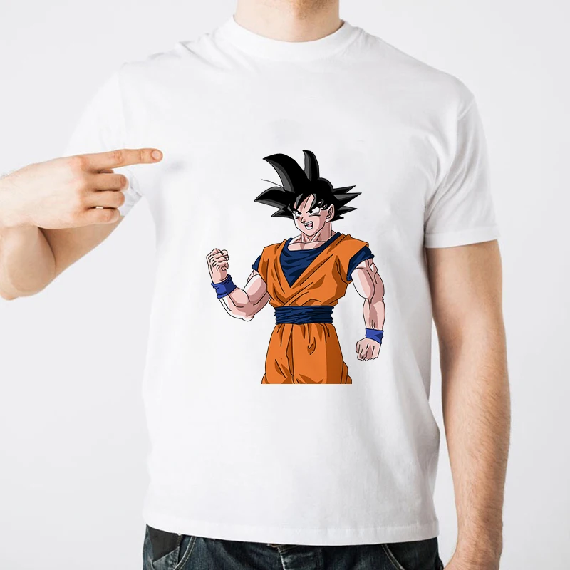 Эффектная Мужская футболка с Драконий жемчуг Z Goku, Высококачественная Спортивная модная повседневная брендовая одежда Harajuku, забавные объемные футболки с аниме