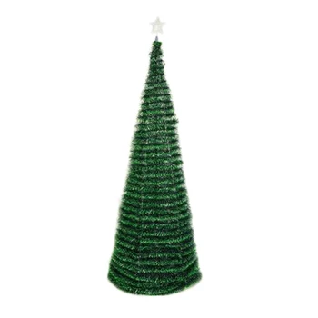 

New-1.5M PVC Foldable Christmas Tree with Tree Top Star Point Control Led Copper Wire Tree Light 244LED