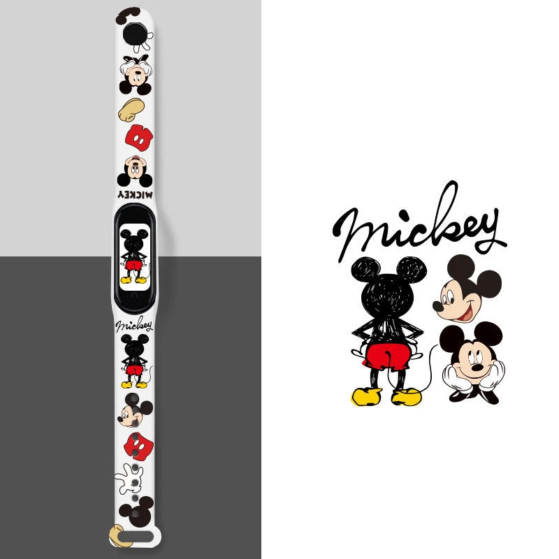 Disney Soft Mickey Strap for Xiaomi Mi Band 5 4 3 NFC Silicone Wristband Bracelet Replacement Wrist TPU | Электроника