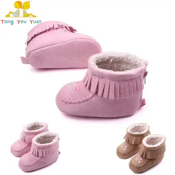 

Warm Newborn Baby Girl Snow Boots Infant Toddler Crib Shoes Prewalker Size 0-18M Baby Shoes