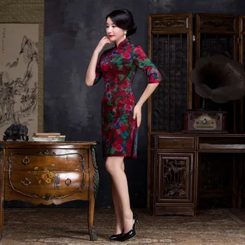 

2019 Vestido De Debutante China, The Chinese Dress Popular Authentic High-end Silk Cheongsam Wholesale Side Cultivate Morality