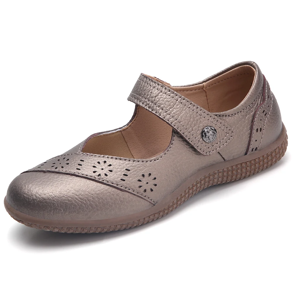 Осенние кроссовки; женская обувь на плоской подошве; zapatos de mujer; женские лоферы на плоской подошве; женская обувь; повседневная обувь mary jane на липучке - Цвет: brown J1915