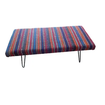 

Vintage Rugs Rug Ottoman, Kilim Upholstered Bench With English