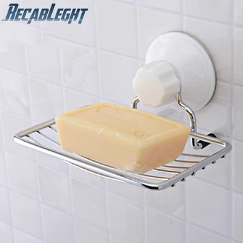 

Wall-Mounted Soap Dish Holder Stainless Steel Punch-Free Strong Suction Vacuum Sink-Rust Proof Sponge Box Bathroom Accessories