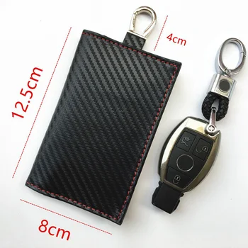 

Shielding Car key case Signal Carbon Fiber Anti-magnetic 1pc Accessories