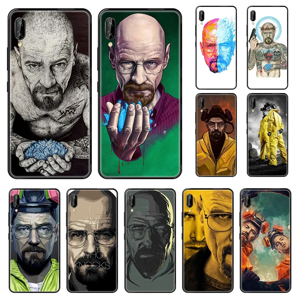 Силиконовый ТПУ чехол для сотового телефона American TV во все тяжкие черный Huawei Honor Mate