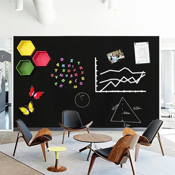 

120*60cm Erasable Writing BlackBoard Wall Sticker Home Office School Hold magnets Removable Decor Wallpaper kids Graffiti Toy