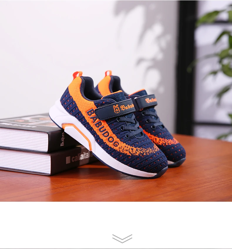 BABUDOG Kids Sneakers Big Boy Shoes Fly Knitting Boys And Girls Sports Shoes No Slip Girls Running Sneakers Footwear 28-39