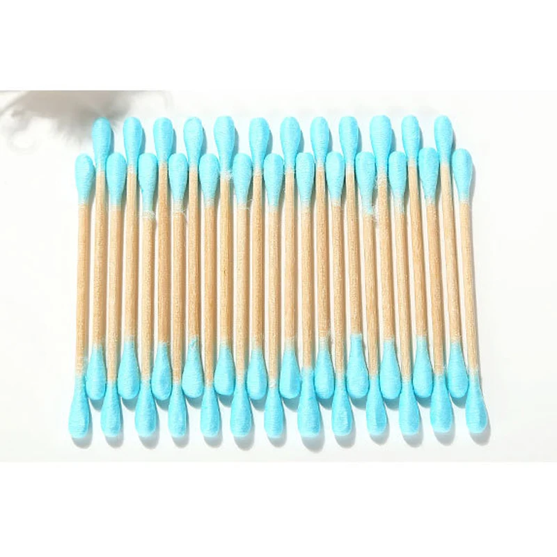 100/200pcs Pack Double Head Cotton Swab Women Makeup Cotton Buds Tip  Medical Wood Sticks Nose Ears Cleaning Health Care Tools 5