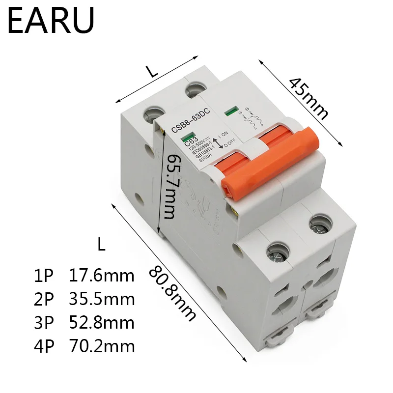 1P 2P 3P 4P DC 250 V-1000 V 10 Сделай Сам игрушка солнечной энергии мини-автомат защити цепи переменного тока Выключатель Предохранитель PV Системы Солнечный Engery 3/6/10/16/20/25/32/40 /50/63/80/100/125A