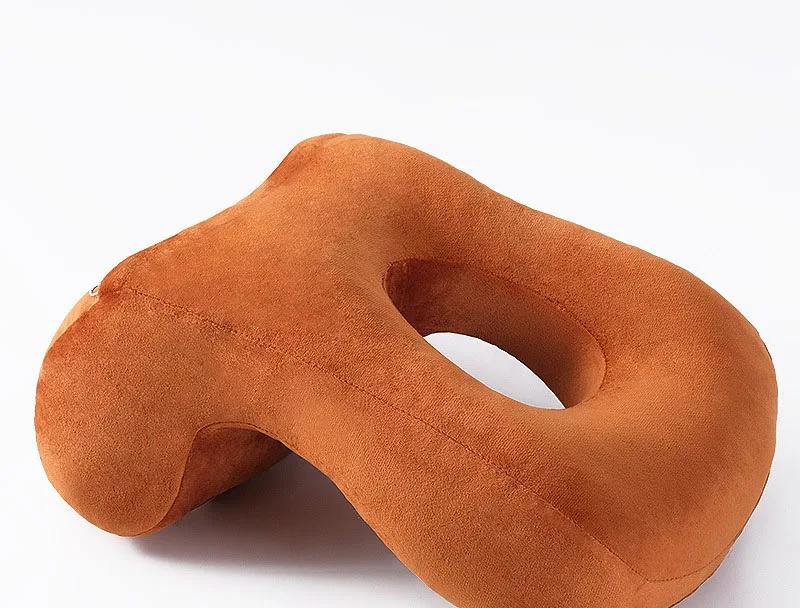 orange Подушка для сна, офисный стол, школьный стол, дневное кресло-Подушка для сна, подголовник для путешествий, креативный подарок, бархат - Цвет: orange