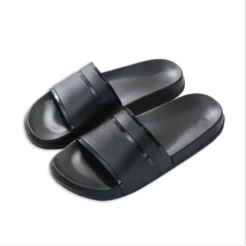 

Black Women's Summer Slippers 44 10 11 Big Size Beach Sandals Men Bathroom Flip Flops Outdoor Open-toed Shoes Slides Bath Slippe