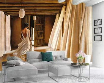 

Custom Character 3d Wallpaper Beautiful Sexy Woman Back Living Room Bedroom TV Background Wall Wallpaper