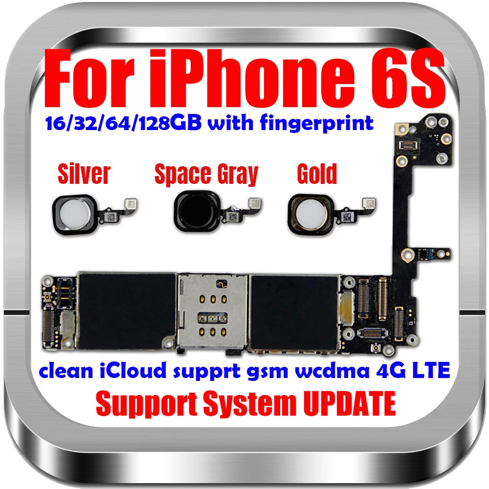 Материнская плата для iphone 6S с полным чипом разблокирована логических плат 6s без/с