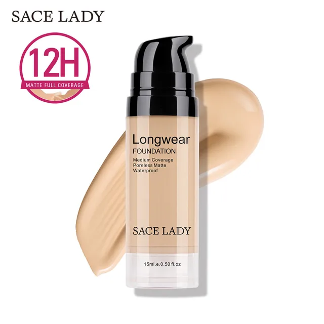 SACE LADY Face Liquid Foundation Base Makeup Matte Finish Waterproof Make Up Full Coverage Cream Natural Cosmetic Wholesale 1