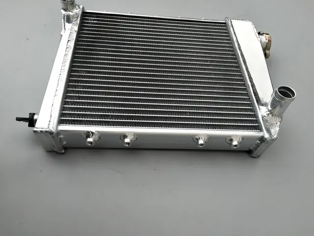 Radiateur Aluminium 2 Rangées 40 Mm + Ventilateur 22,9 Cm Pour Austin Rover Mini Cooper GT & Morris 1967-1991