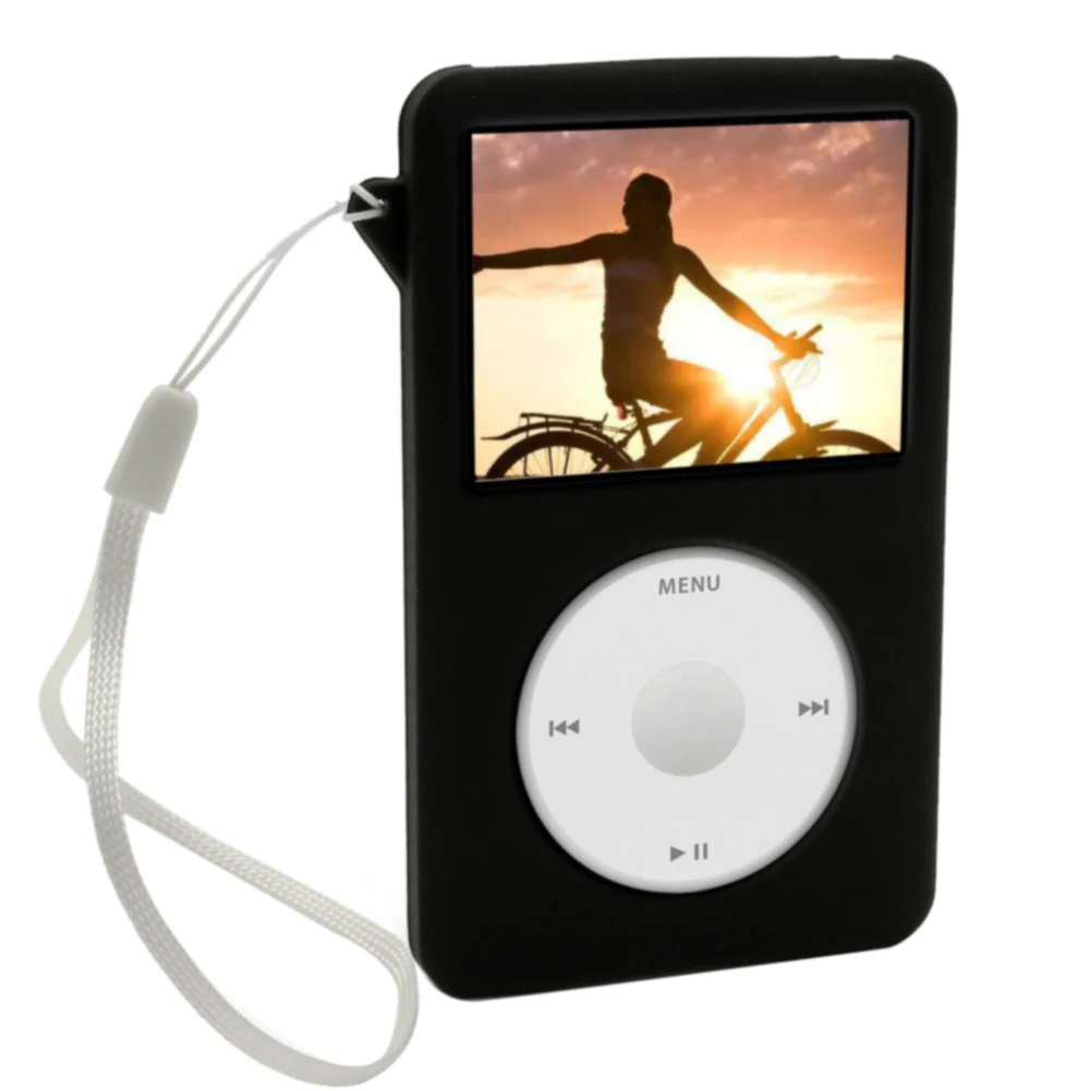 

Protector Portable Durable Soft Sleeve Silicone Case Cover Compact Holder Black Washable For Apple IPod Classic