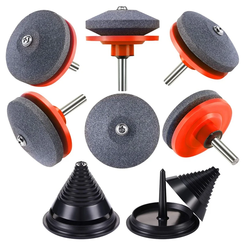 

8 Pieces Lawn Mower Blade Sharpener Accessories Includes Lawn Mower Blade Balancers for 42-100 Model Lawn Mower Blade Sharpener