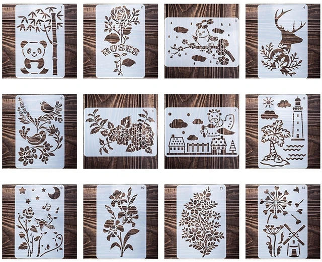 12pcs/set New DIY Crafts Stamp Embossing Template Layering 