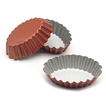 

12-Pack Oval Egg Tart Mold, Cupcake and Muffin Baking Cup, NonStick Bakeware Baking Tools-Dropship