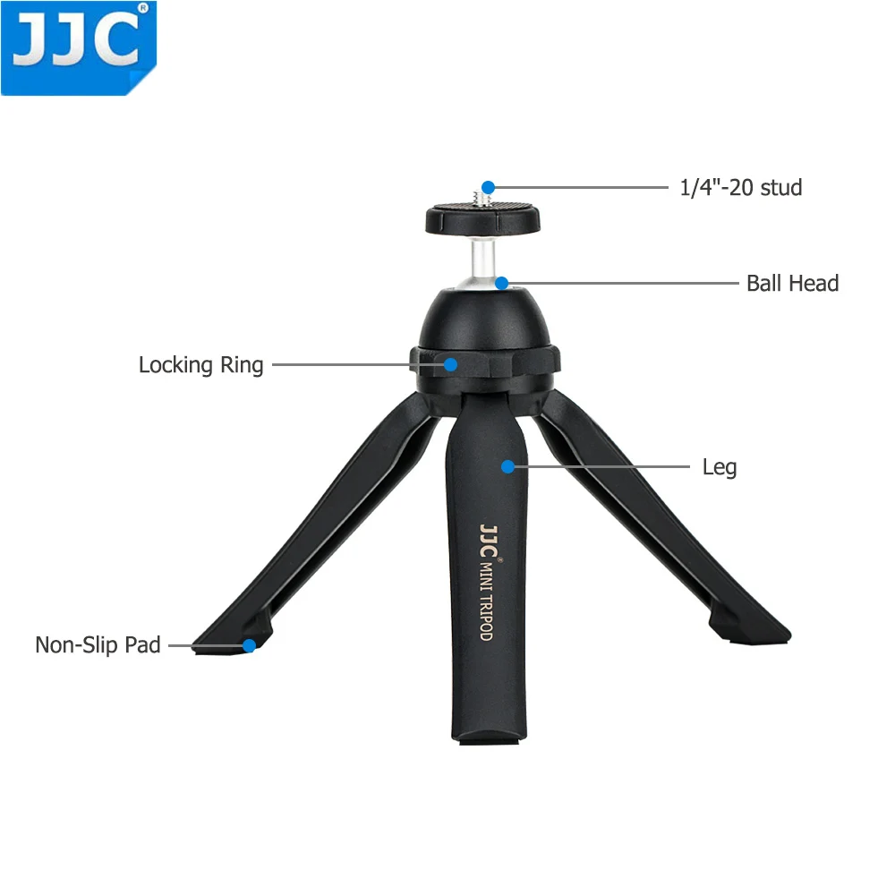 JJC мини настольный штатив с шаровой головкой с 1/"-20 гнездо рукоятка для камеры DSLR/беззеркальных светодиодный видео светильник Портативный телефон Камера Vlog штатив-Трипод