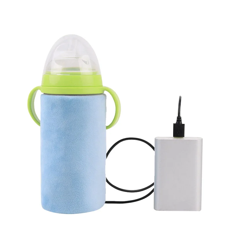 USB Baby Bottle Warmer Portable Travel Milk Warmer Infant Feeding Bottle Heated Cover Thermostat High Quality
