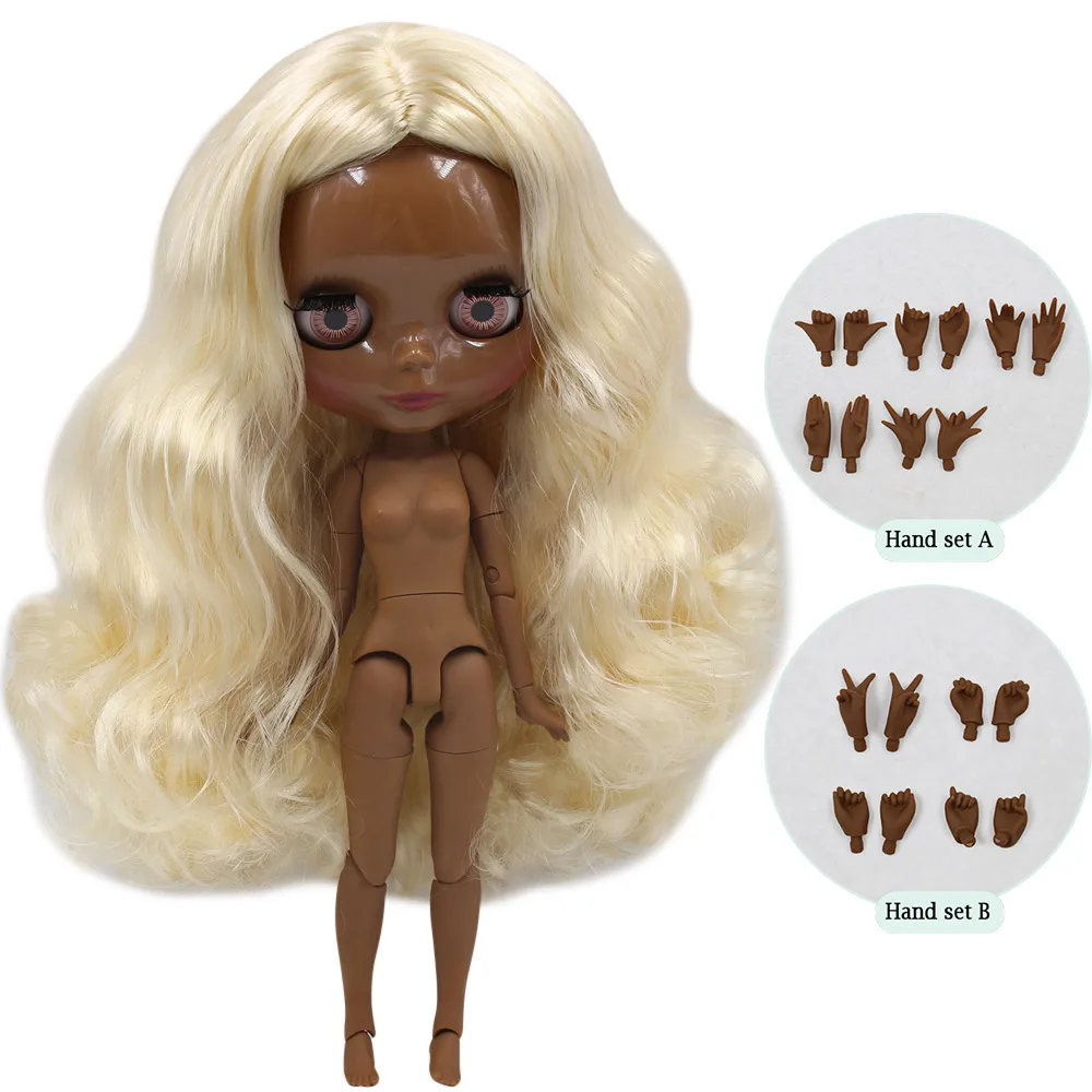 super black Ледяная Blyth фабрика кукла подходит для одевания самостоятельно DIY Изменить игрушка BJD Специальная цена - Цвет: super black
