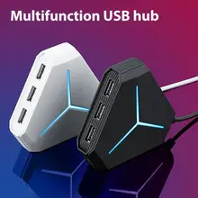 Usb-хаб s 3 порта USB 2,0 концентратор Высокоскоростной разветвитель TF безопасный цифровой кардридер для ноутбука с адаптером питания usb-хаб 3,0