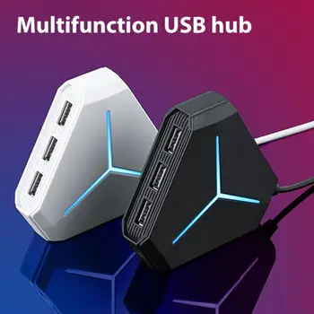 

USB Hubs 3 Ports USB 2.0 Hub Splitter High Speed TF Secure Digital Card Reader for Laptop with power adapter USB Hub 3.0