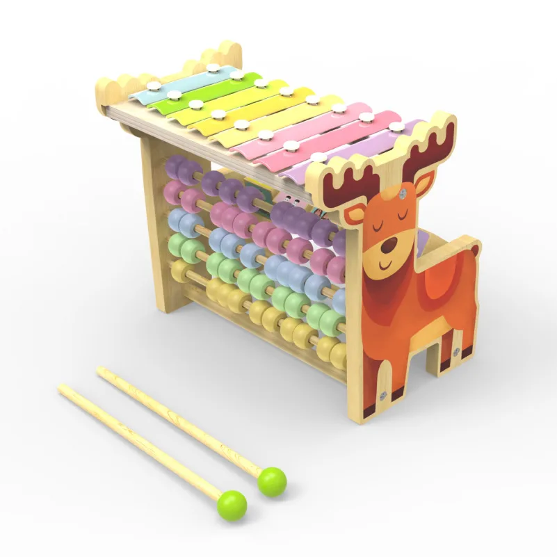 

Goryeobaby Infants Multi-functional Small Elk Knock Piano 2-3-5-Year-Old Calculation Frame GIRL'S And BOY'S Educational Toy