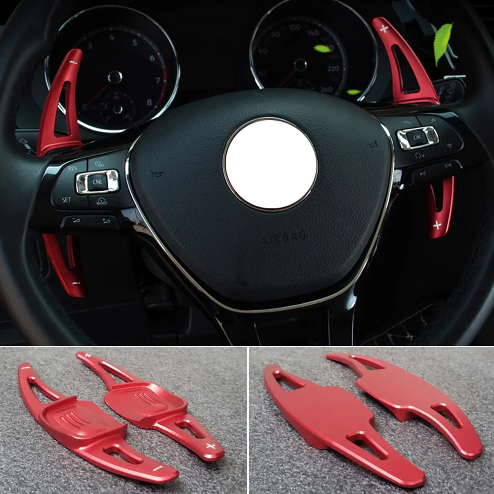 Удлинитель лопастей для автомобильного рулевого колеса для Volkswagen Variant GTE Golf7 Alltrack Tiguan Quick shifter Алюминиевые наклейки