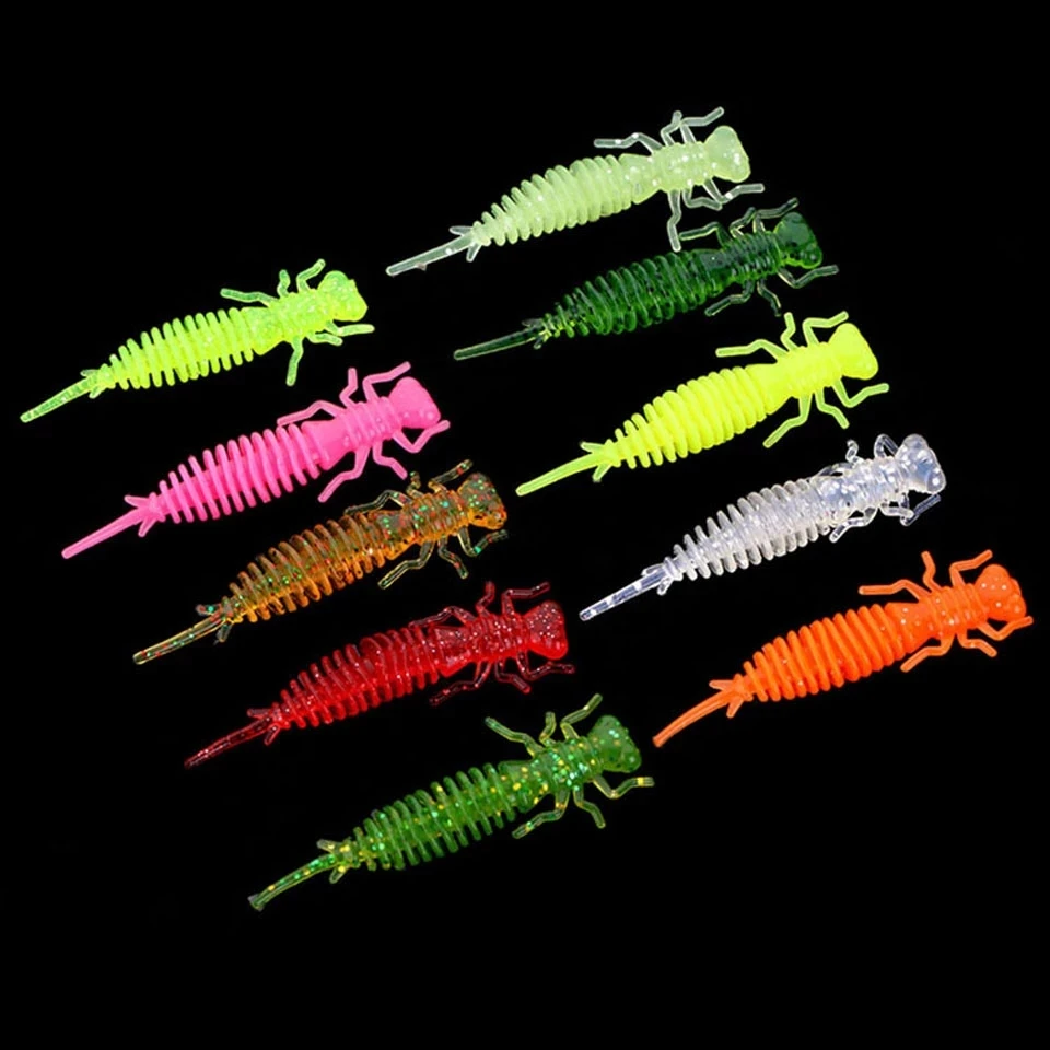 WALK FISH 10 шт./лот мягкие приманки 35 мм 50 искусственные червь для рыбалки силиконовая