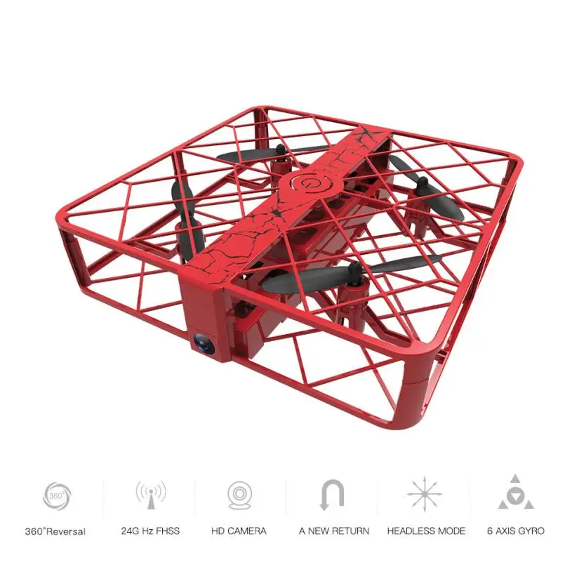 Мини селфи Карманный wifi FPV RC Дрон с 720P широкоугольной HD камерой пульт дистанционного управления Самолет 3D флип Безголовый режим удержания высоты