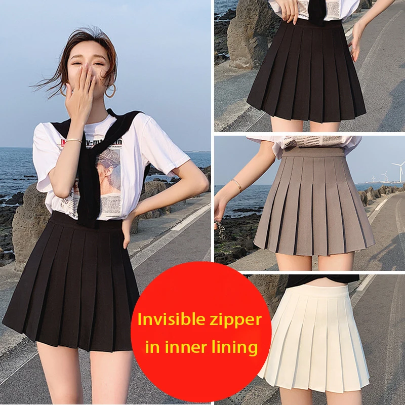 I Outdoor Sex A-line Skirt Pleated Exhibitionist Safety Short Pants Crotch Opening Zipper Summer Car Women Sexual Wildness