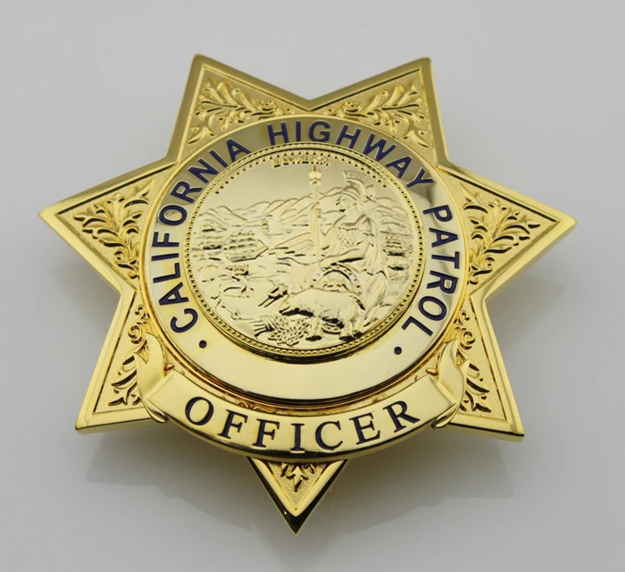 Классический CALIFORNIA HIGHWAY PATROL, Реплика Фильма Prop Pin значок - Цвет: CHP OFFICER