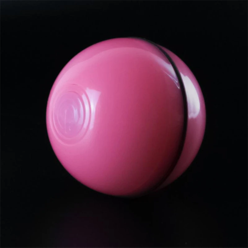 LED Auto Rolling Flash Ball Amusing Toy Wicked Ball Pet's Joy Electric Pets Chasing Ball Interactive Pet Cat Jumping Ball Toys - Цвет: Розовый