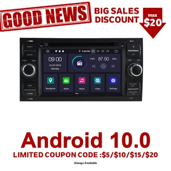 

Navirider Autoradio Gps Navigation Android 9.0 Car Radio Player for Focus Fusion C-max S-max Aux Bluetooth Auto Accessories