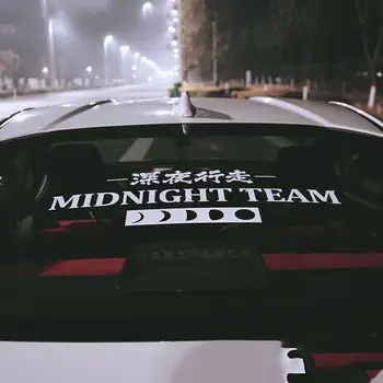 

Auto exterior parts JDM style stickers Rear glass reflective stamp Late night walking words glow cover for car