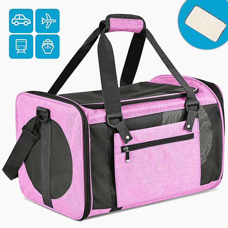 Pet Backpack Messenger Carrier Bags Cat Dog Carrier Outgoing Travel Bag ...