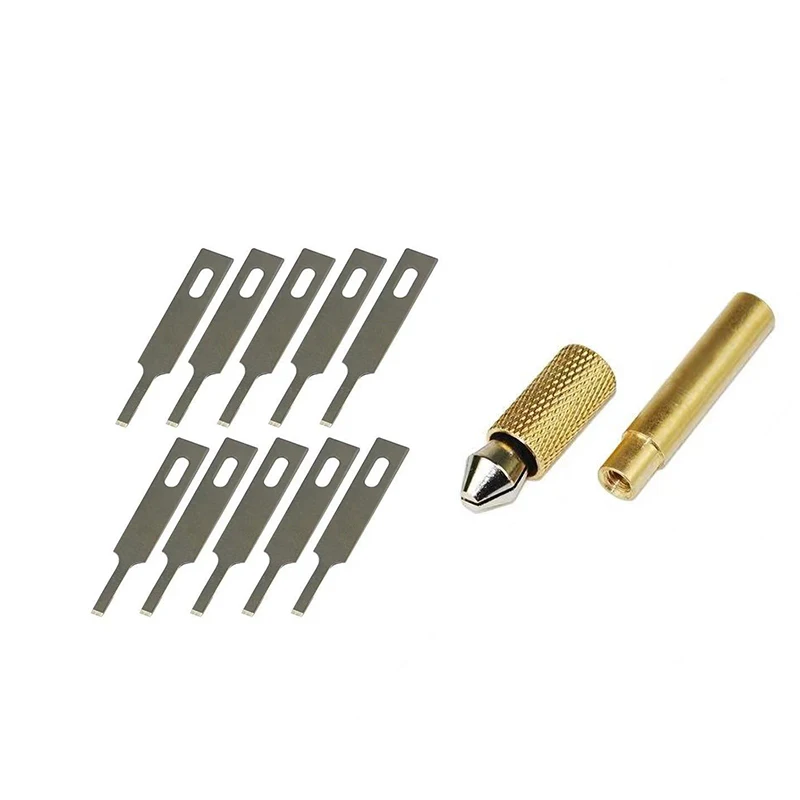 Clamp with 10 Blade 936 паяльник нагревательное лезвие для чехол на заднюю панель мобильного телефона Стекло Клей Удалить инструмент материнская плата клей отпечатков пальцев IC ремонт инструмент - Цвет: Clamp with 10 Blade